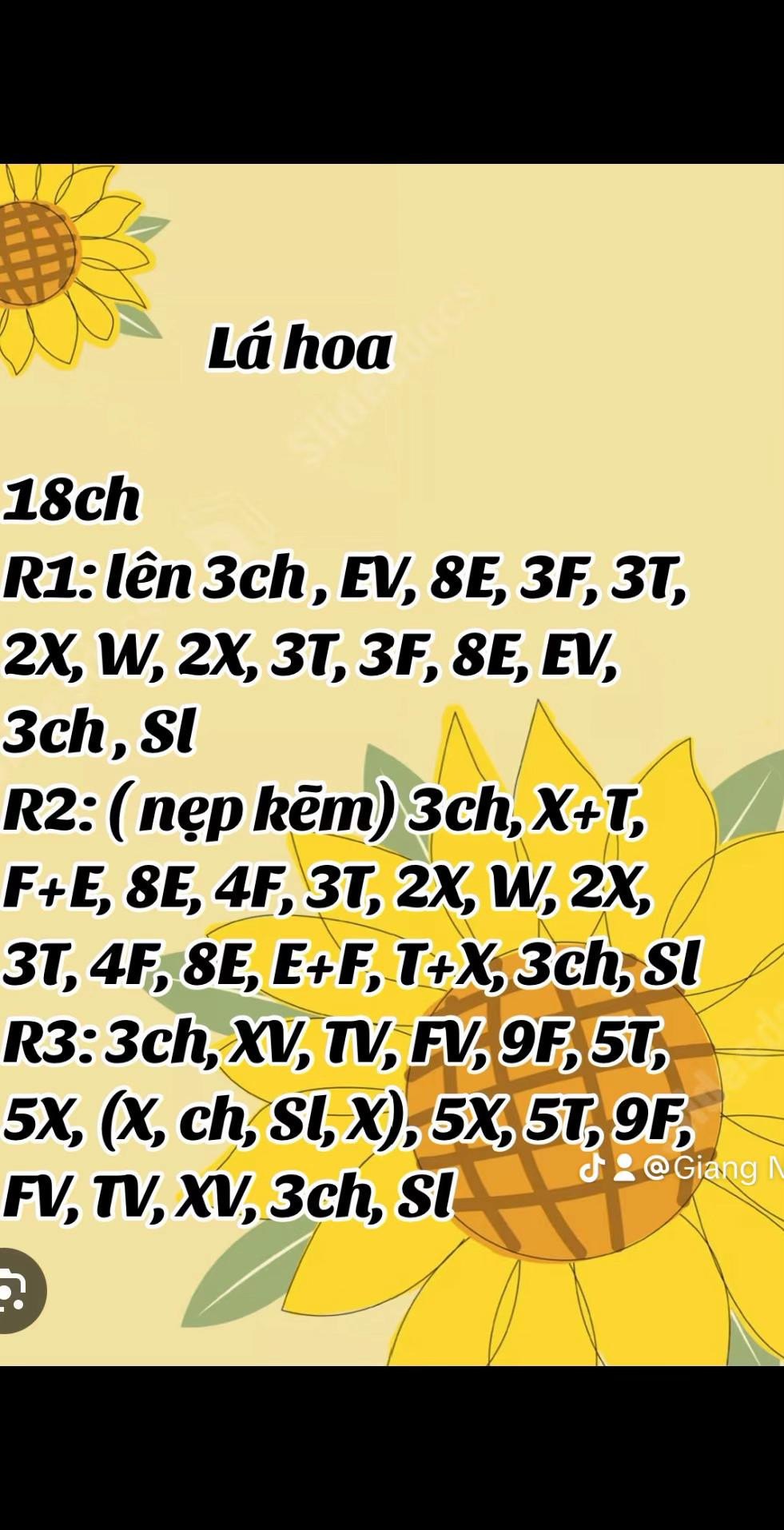 Cách chart hoa hướng dương