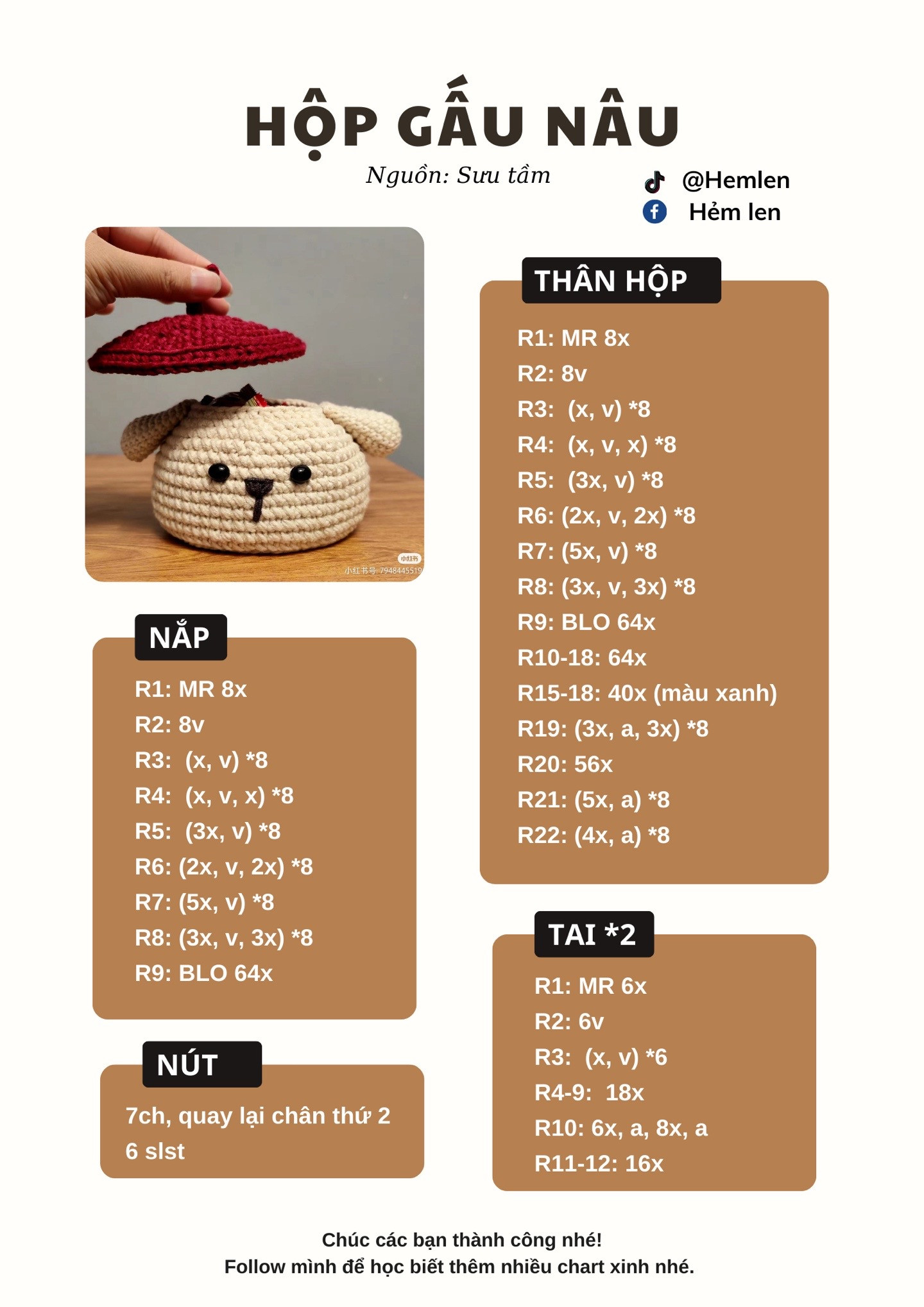 Chart hộp gấu nâu