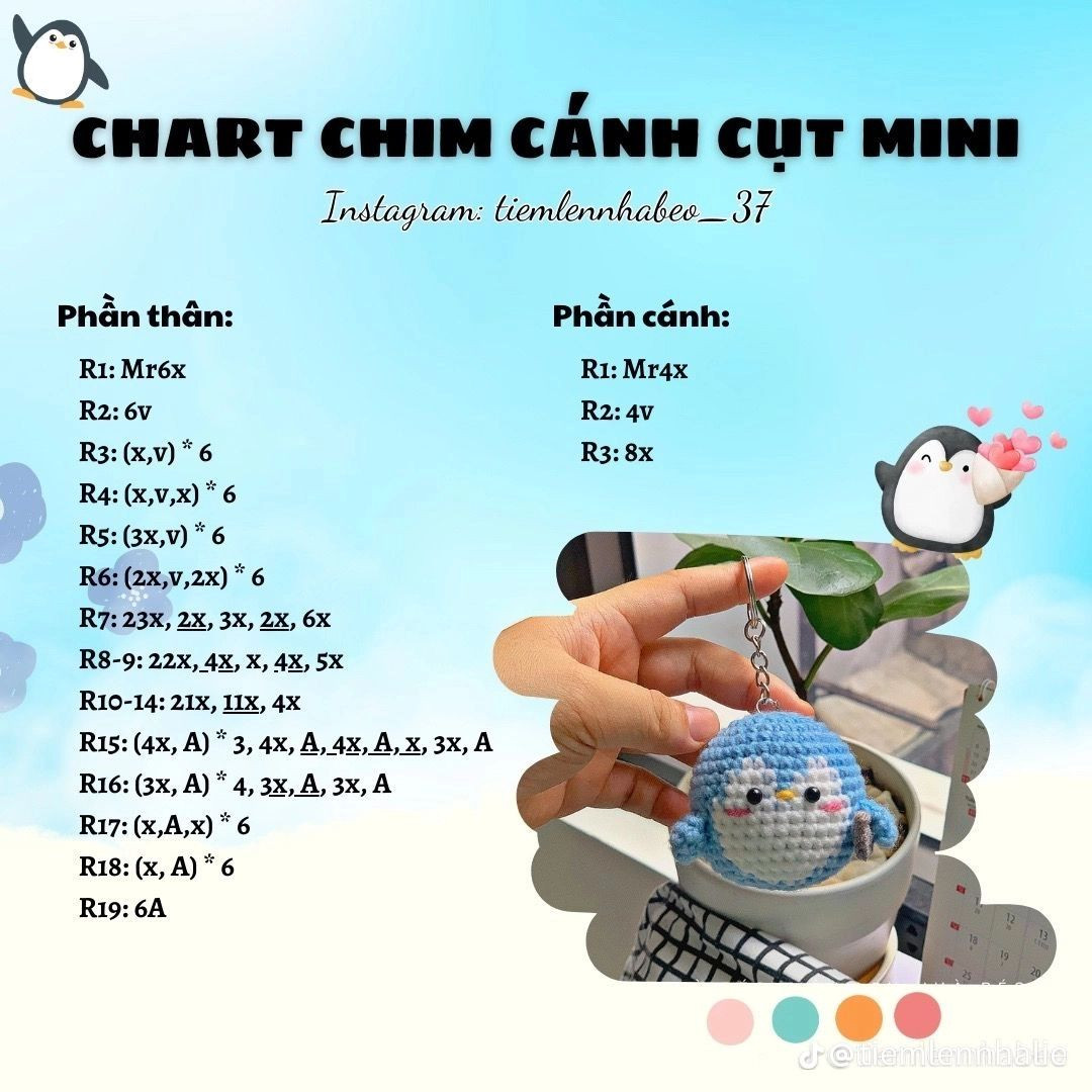 Chart móc chim cách cụt mini