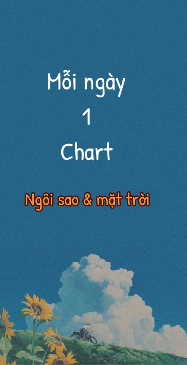 chart móc len Ngôi sao và mặt trời.