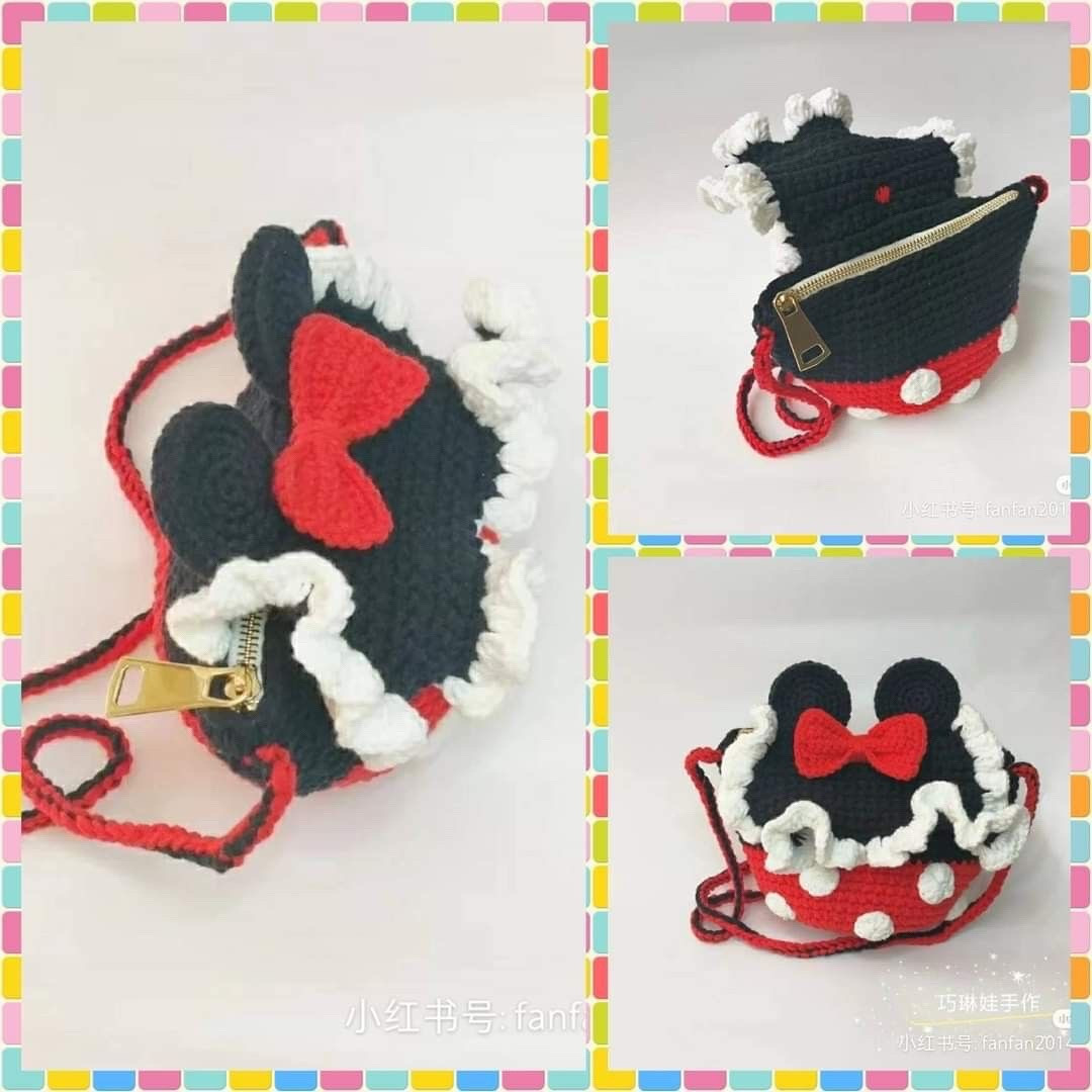 Chart móc túi mickey cute minnie #handmade  #móclen  #chart  #crochet  #xuhuong  #xuhuong2024