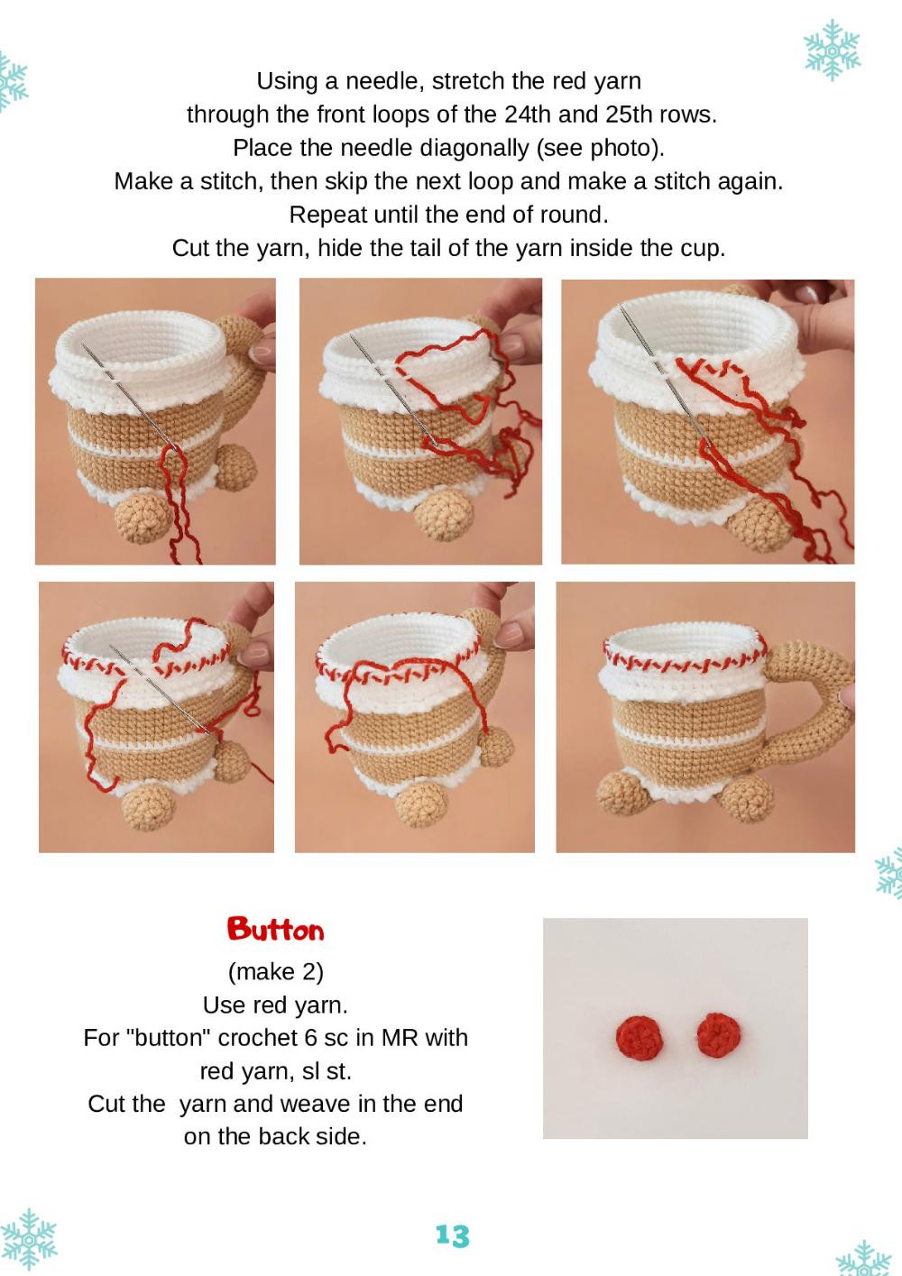 chiristmas cups crochet pattern