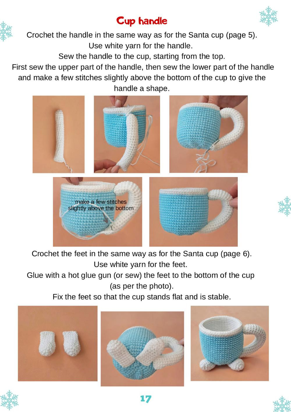 chiristmas cups crochet pattern