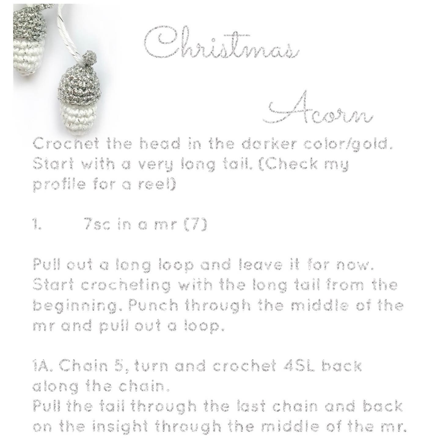 christmas acorn crochet pattern