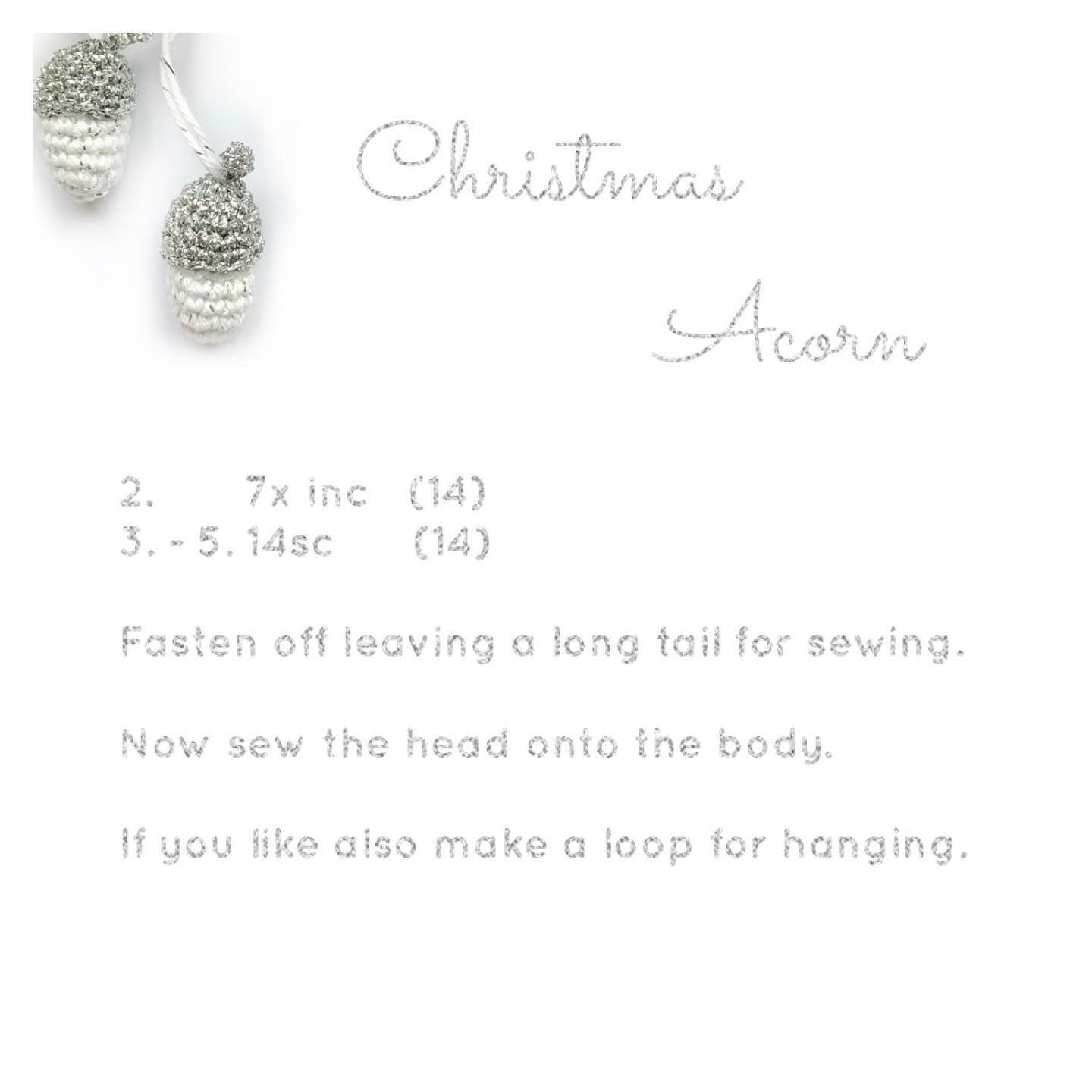 christmas acorn crochet pattern