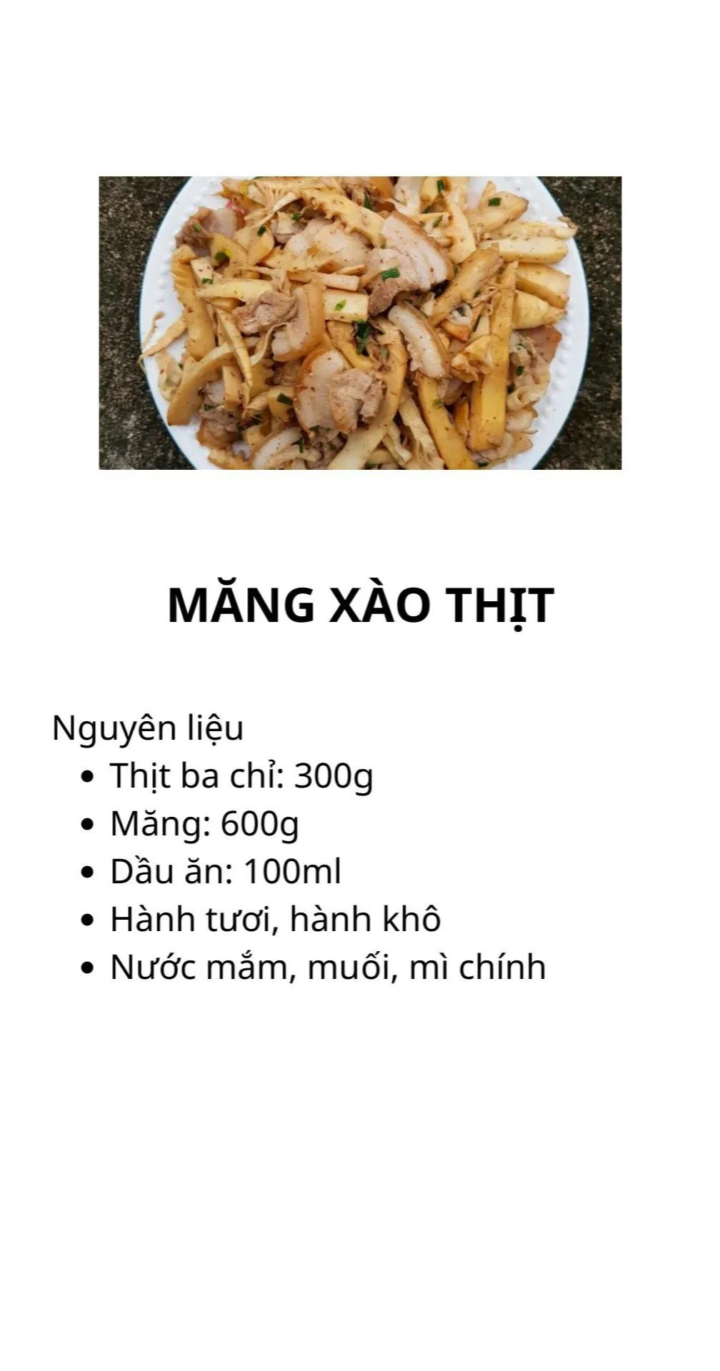 công thức 5 món xào thơm ngon cho bữa cơm hằng ngày: mực xào cay, măng xào thịt, bò xào cần tỏi, ếch xào sả ớt, gà xào sả ớt,