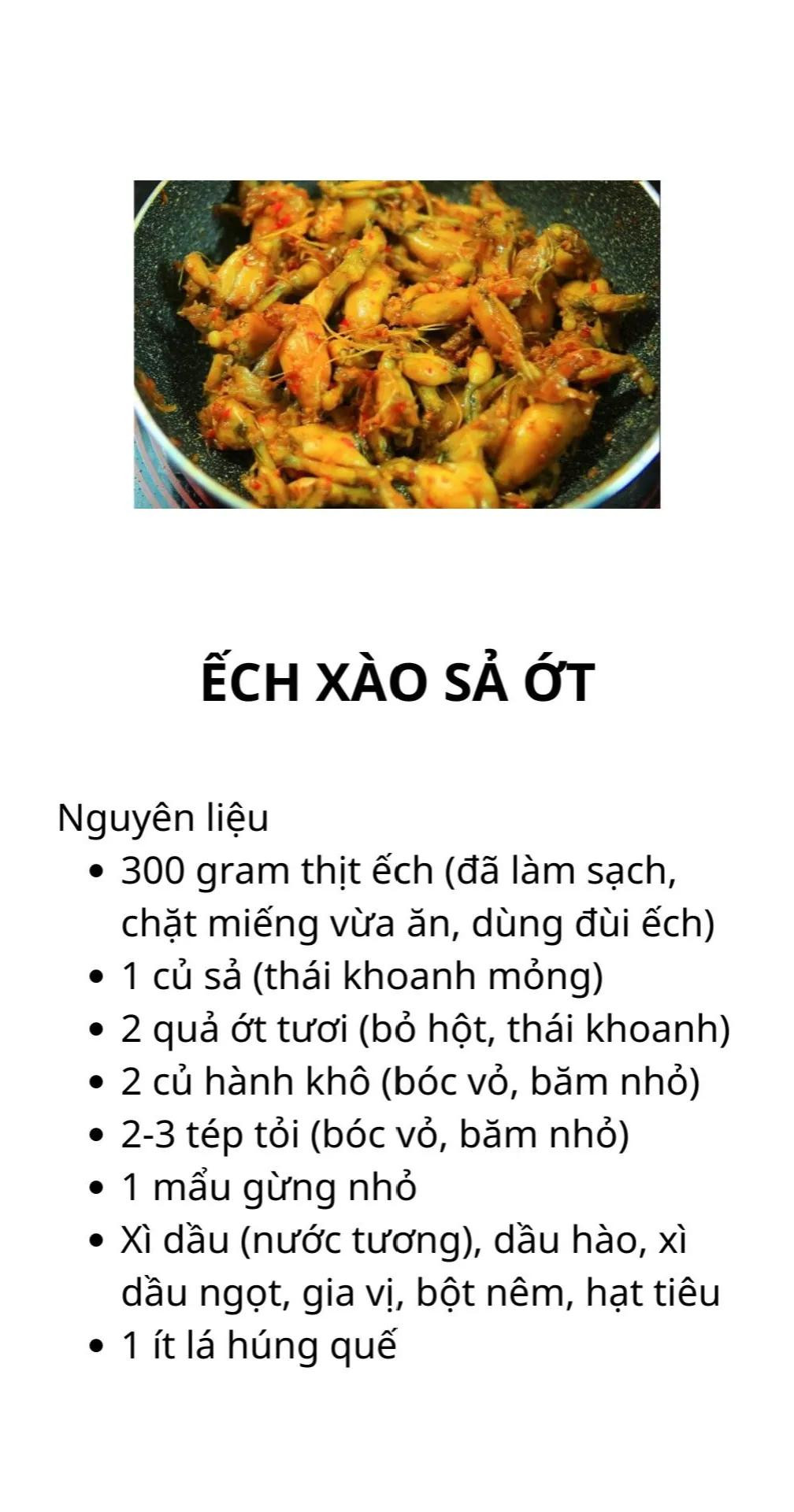 công thức 5 món xào thơm ngon cho bữa cơm hằng ngày: mực xào cay, măng xào thịt, bò xào cần tỏi, ếch xào sả ớt, gà xào sả ớt,