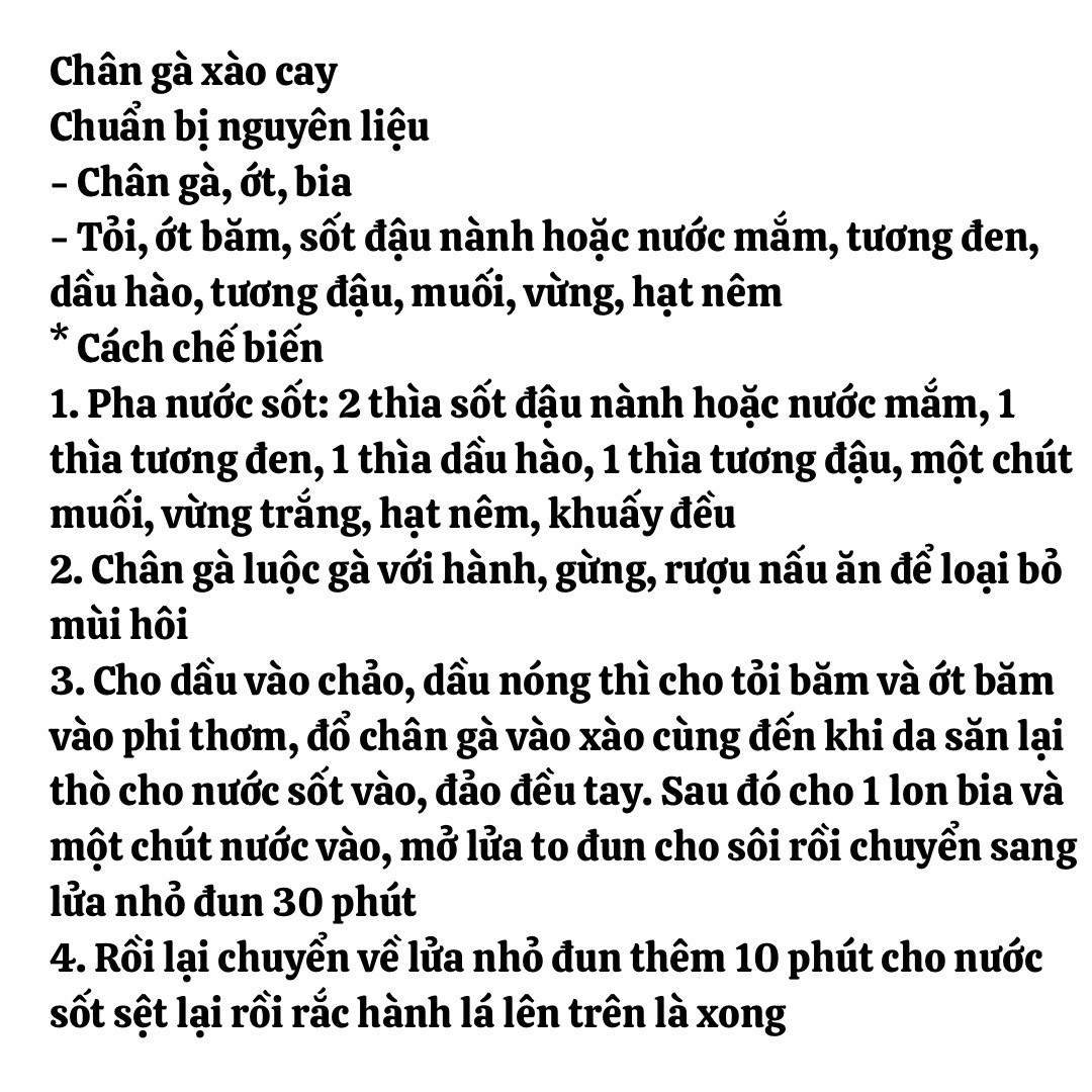 công thức: bánh nếp hấp, chân gà xào cay, vịt nấu măng vô cùng đơn giản, thịt xào rau củ, sườn heo kho đậm đà,