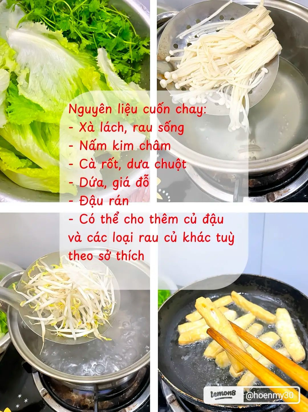 công thức gỏi cuốn chay sốt mắm me