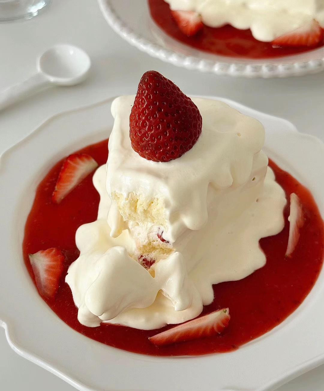 công thức làm bánh dâu tây: strawberry cake