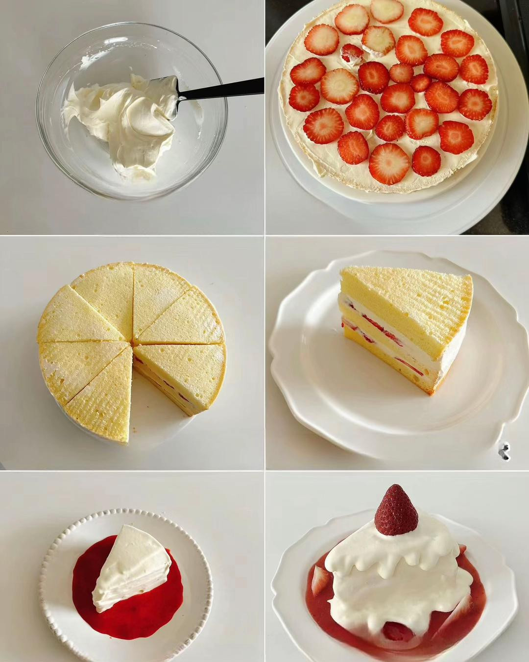 công thức làm bánh dâu tây: strawberry cake