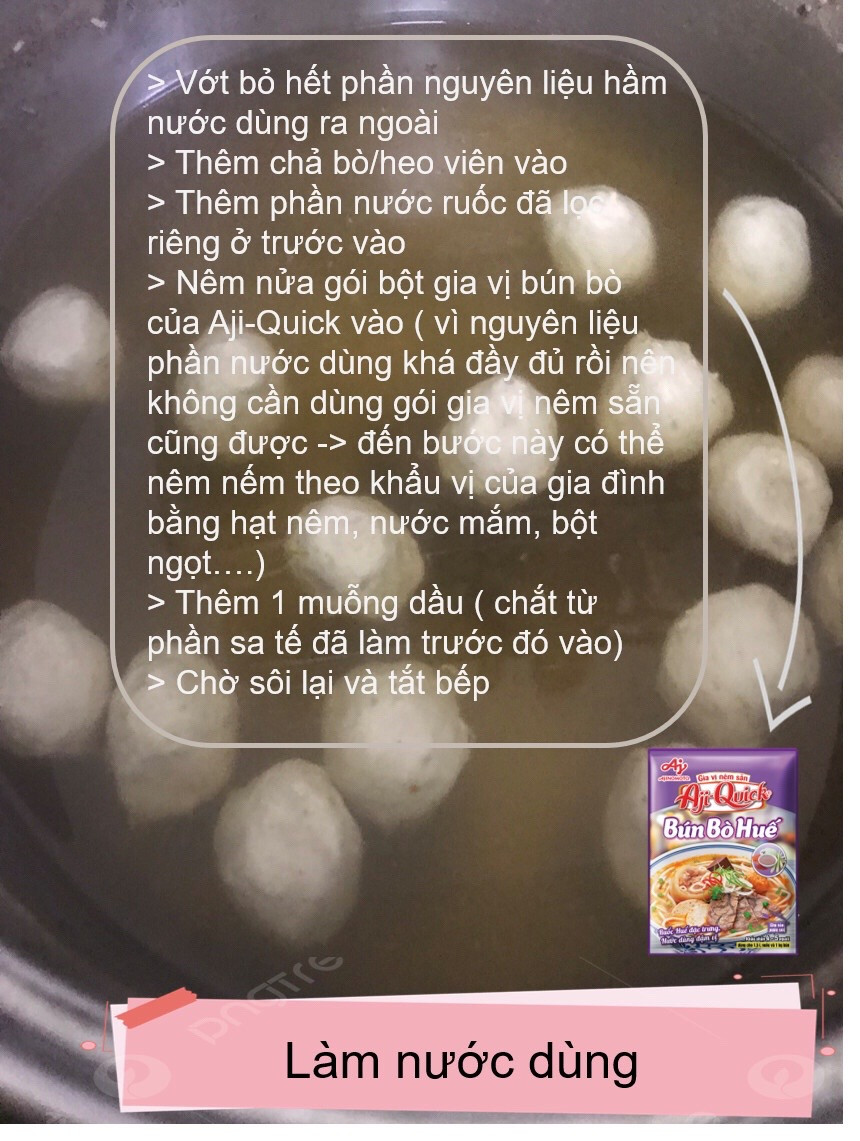 công thức làm bún bò