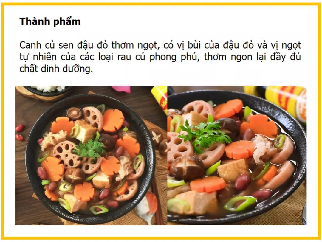 công thức làm canh củ sen đậu đỏ