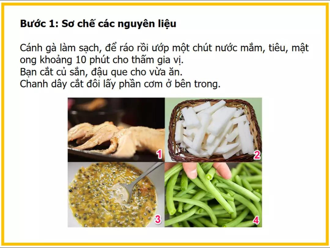 Công thức làm cánh gà sốt chanh dây