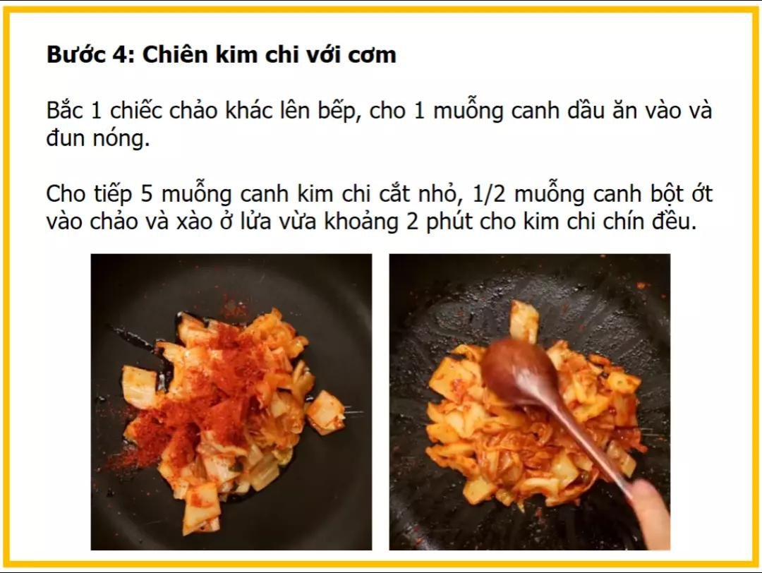 công thức làm cơm rang kim chi thịt bò