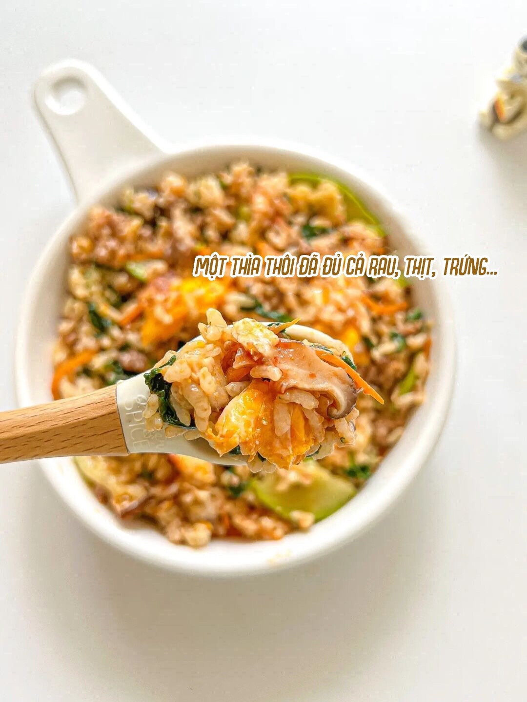 Công thức làm món bibimbap phiên bản trẻ em.