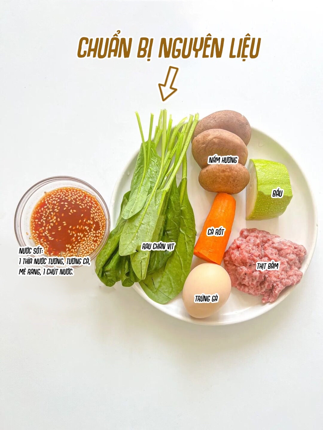 Công thức làm món bibimbap phiên bản trẻ em.