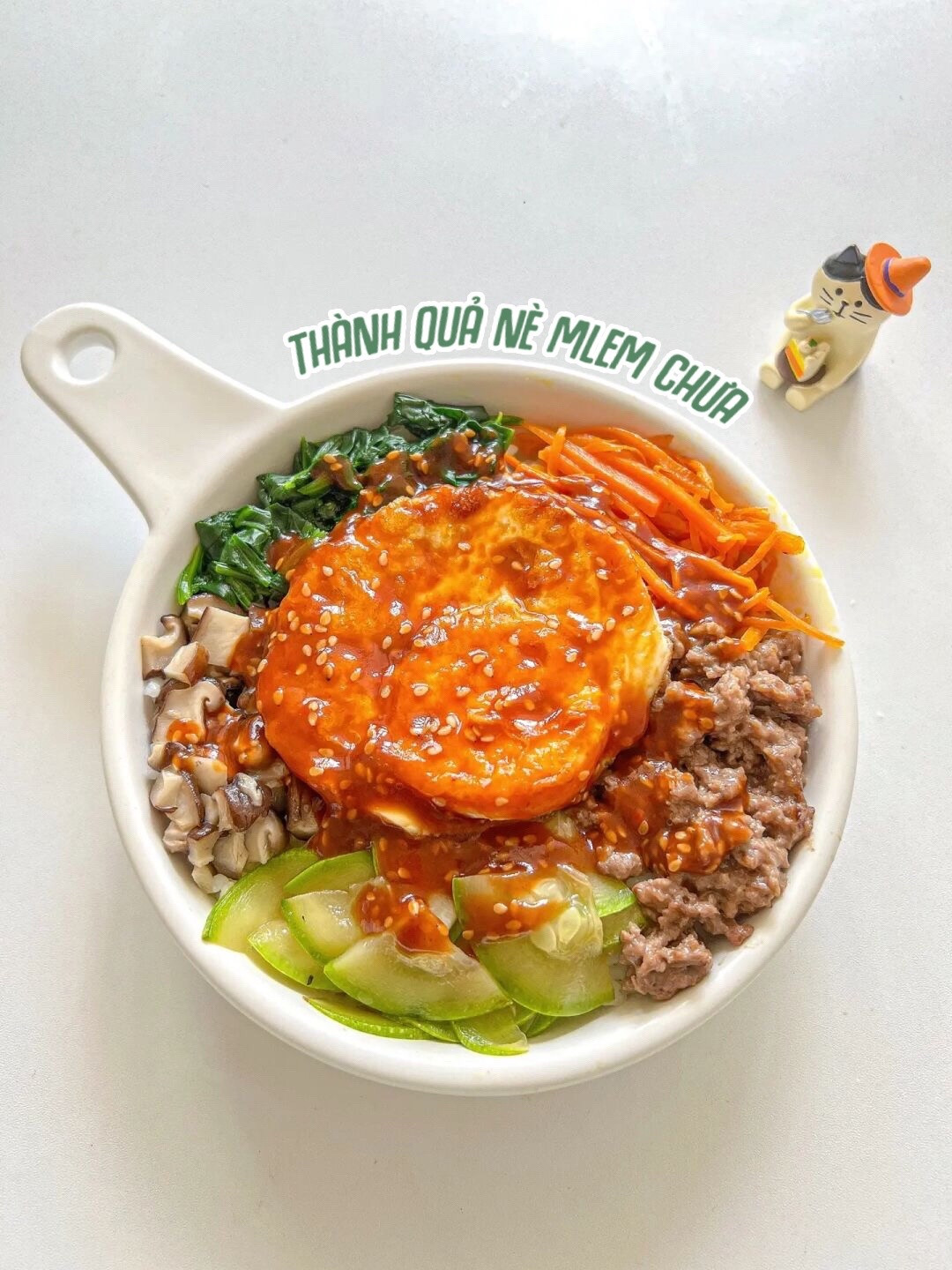 Công thức làm món bibimbap phiên bản trẻ em.