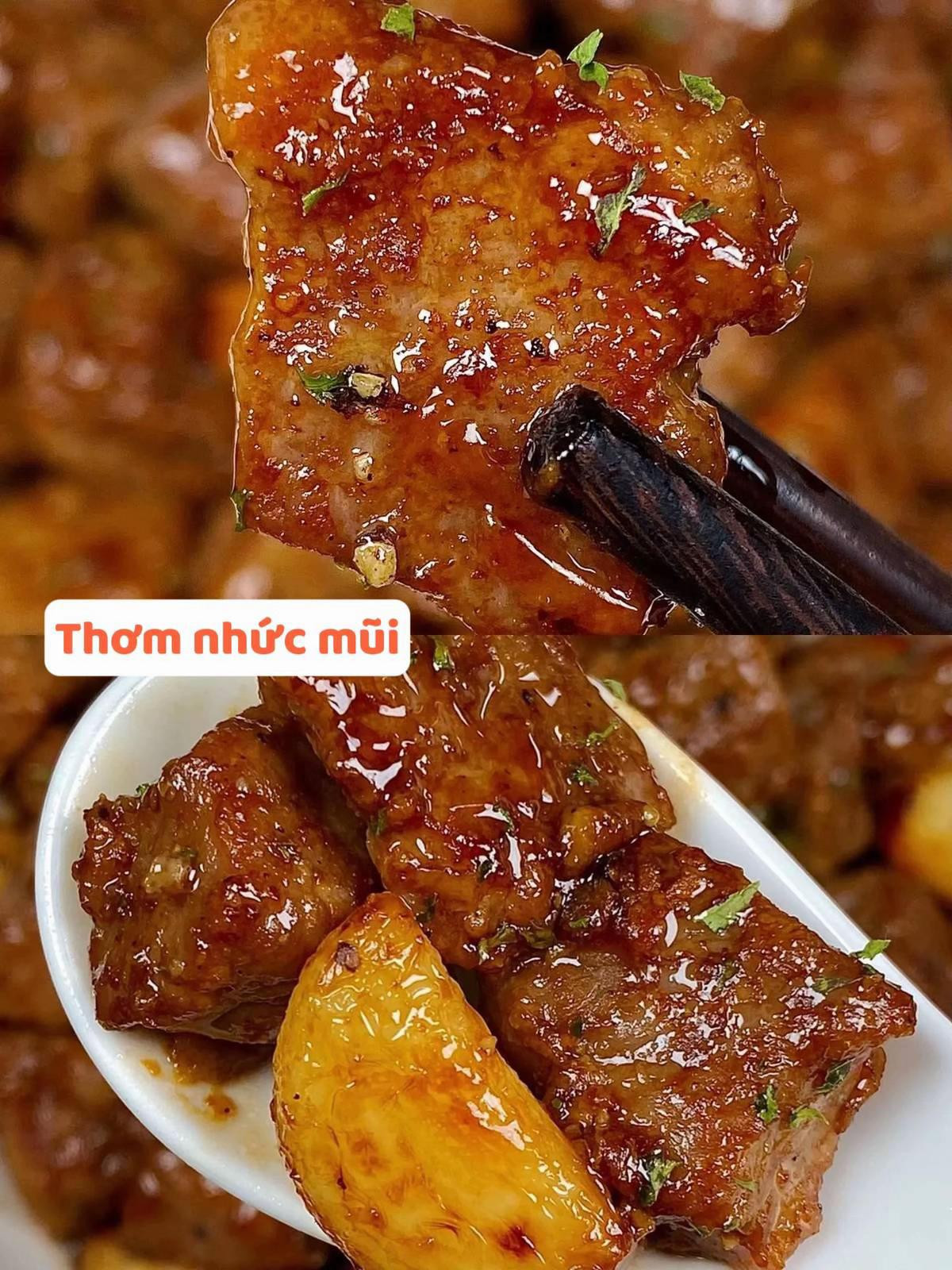 Công thức làm món bò lúc lắc + tỏi dinh dưỡng