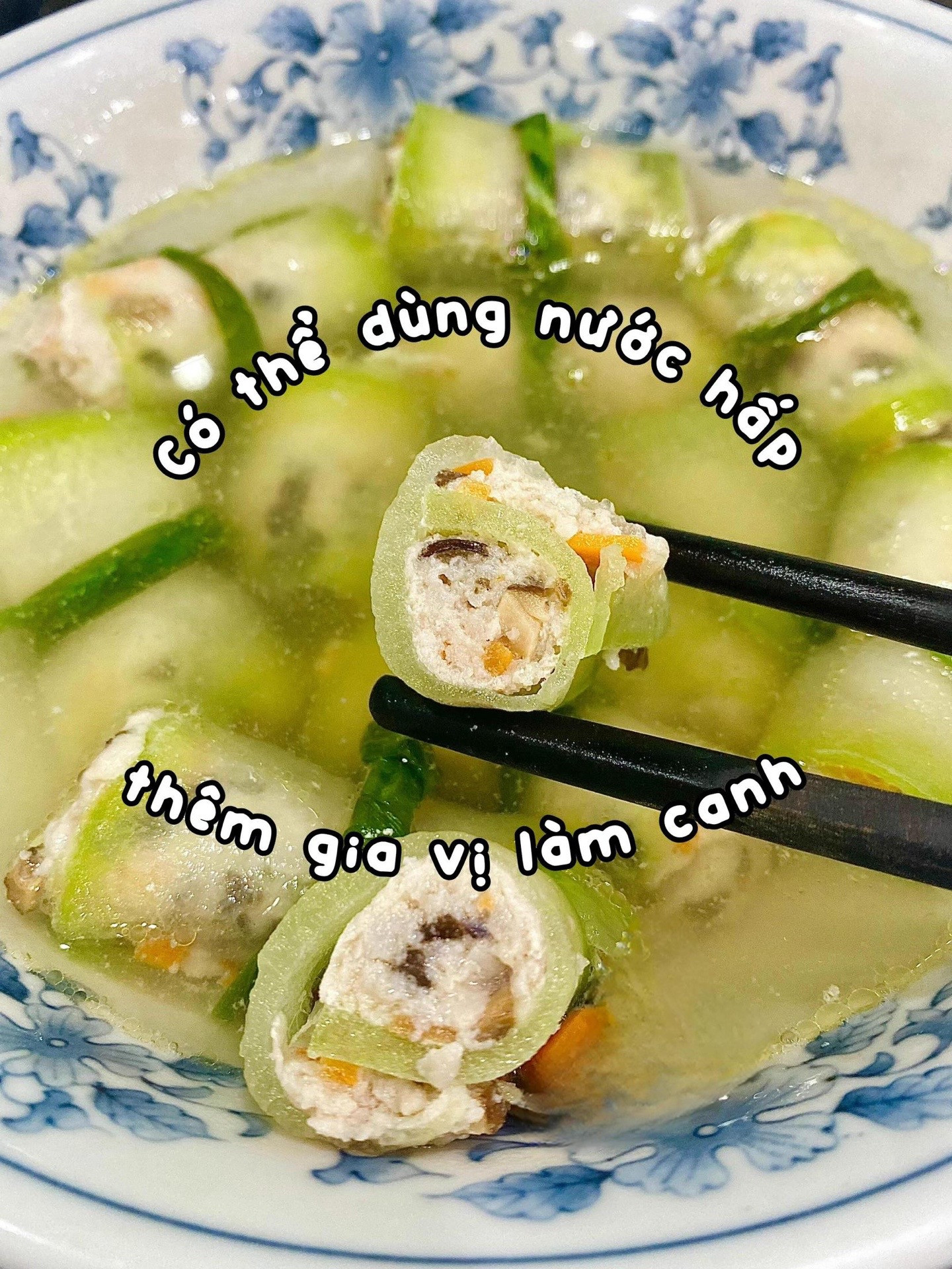 Công thức làm món canh bí đao cuộn thịt thanh mát dinh dưỡng.