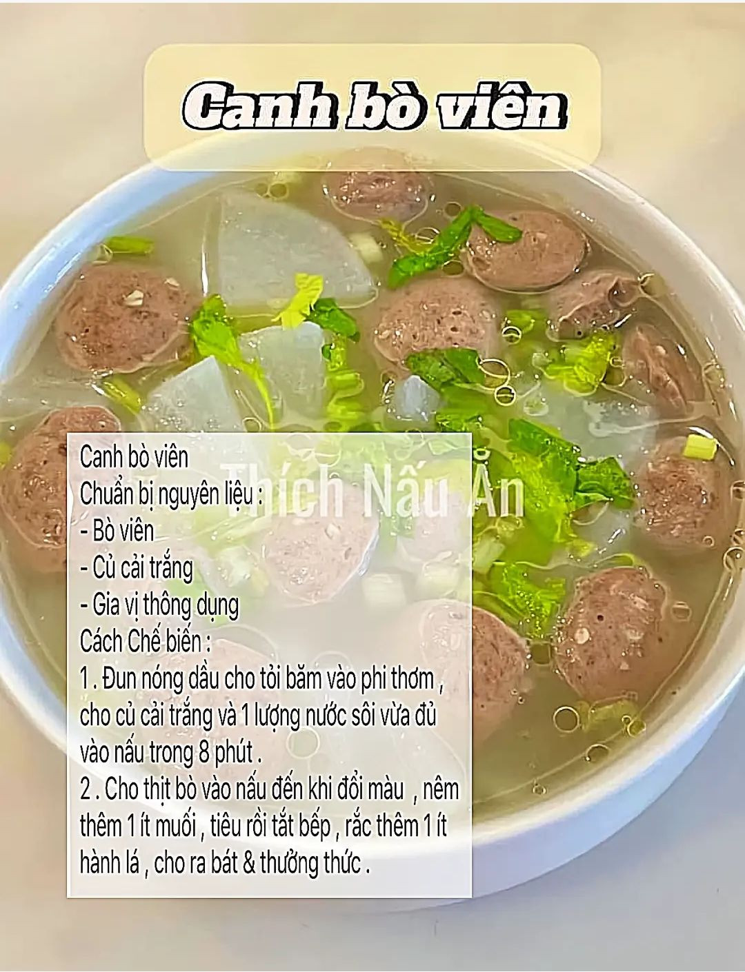 Công thức làm món canh ngon mỗi ngày. canh thịt bò giá đỗ, cánh bí đỏ đậu hũ, canh sườn rau củ, Canh chua cải thảo, canh nấm thịt bò, canh bò viên, canh cải bó xôi.