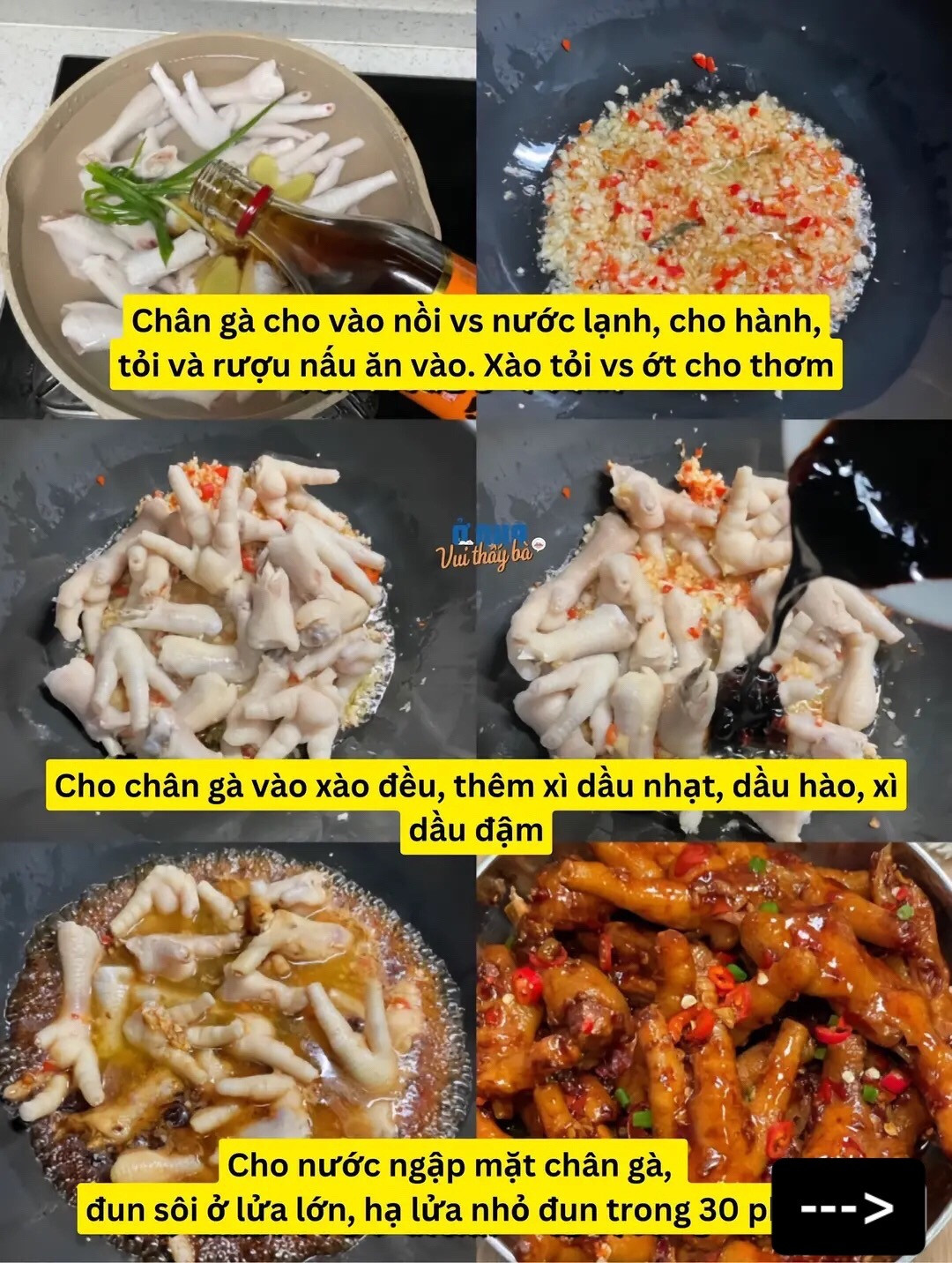 Công thức làm món chân gà cay cay