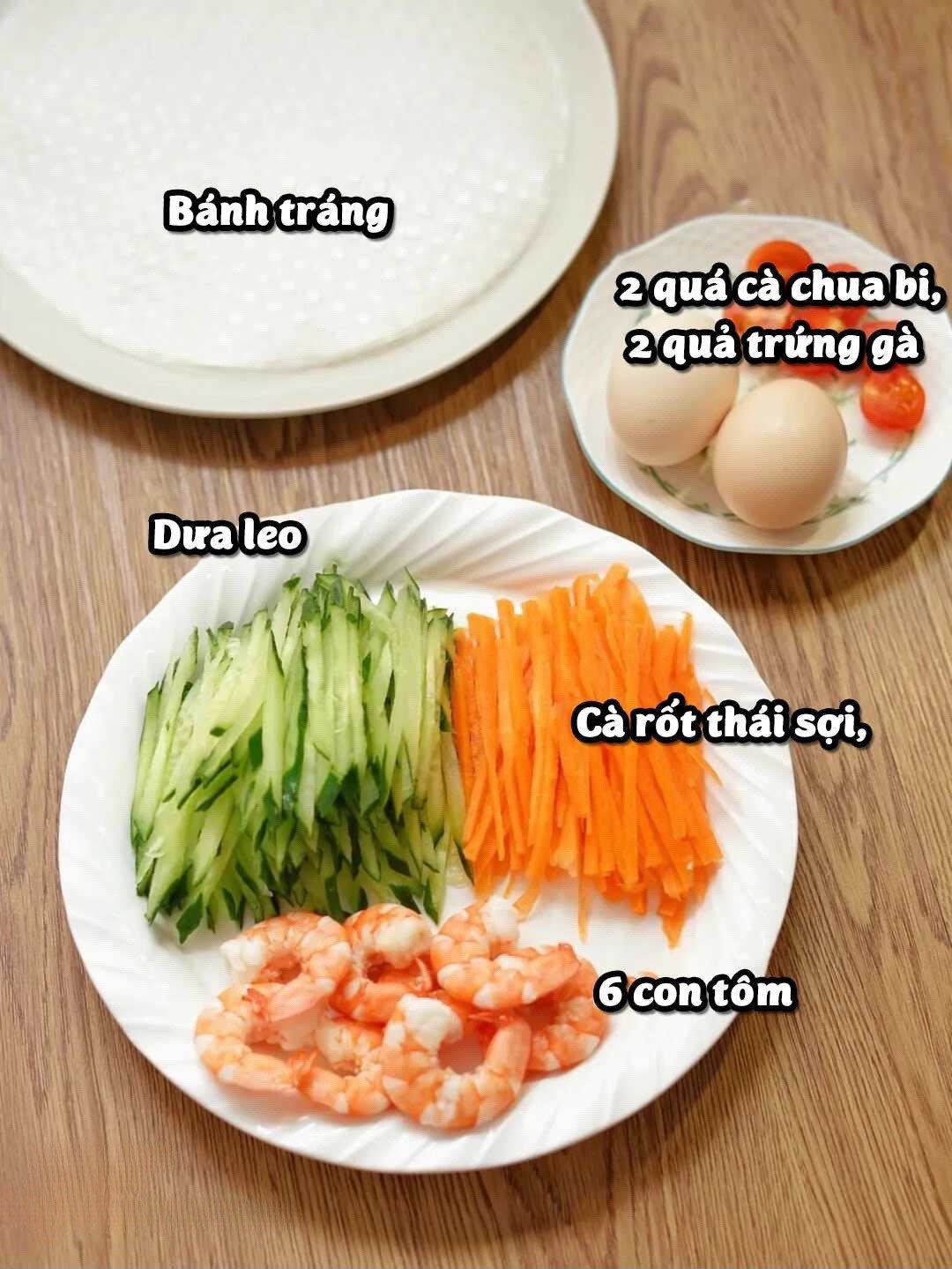 Công thức làm món gỏi cuộn tôm.