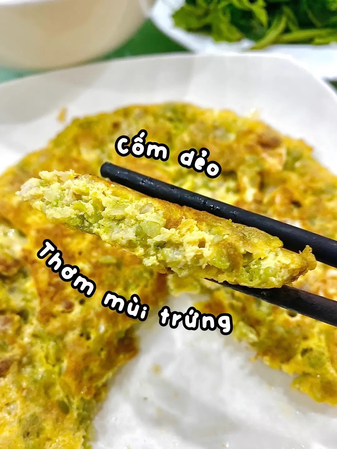 công thức làm món trứng tráng cốm hương vị mua thu.