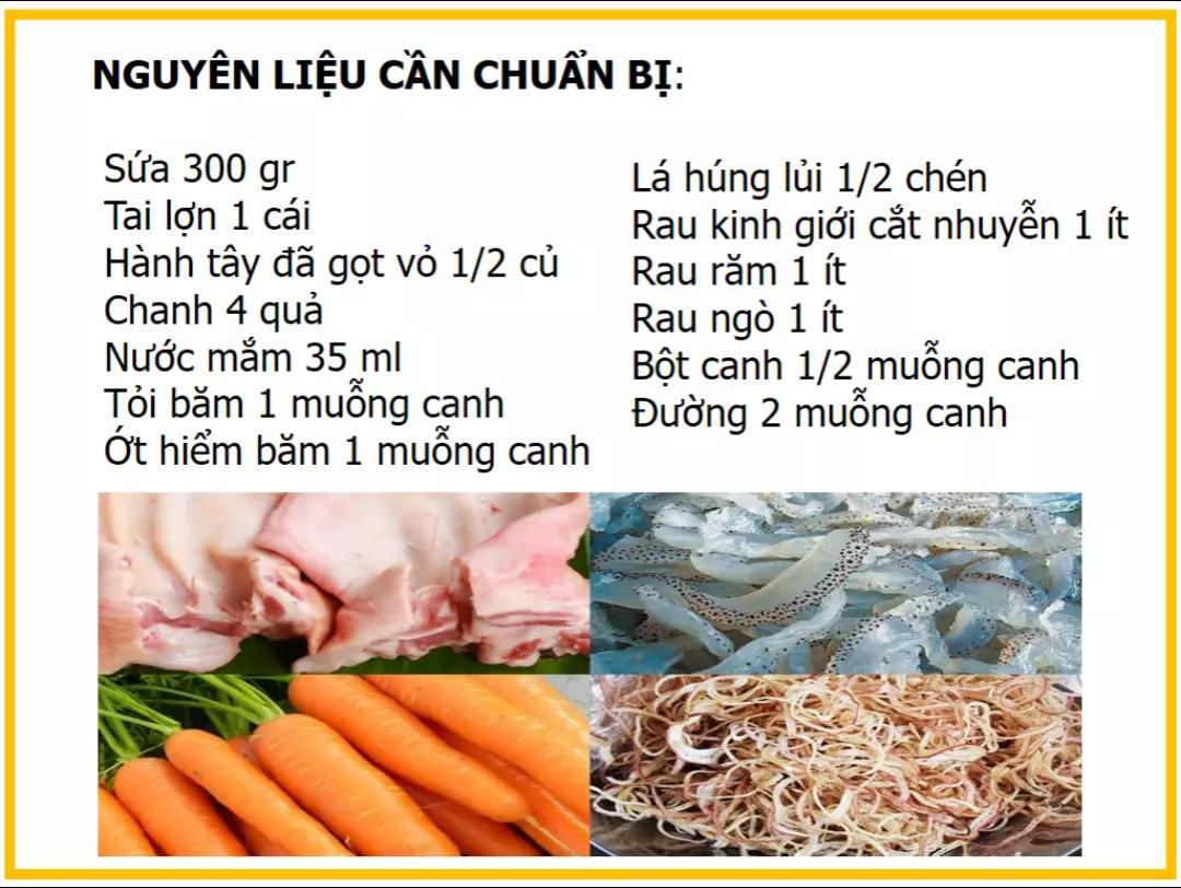 công thức làm nộm sứa tai lợn