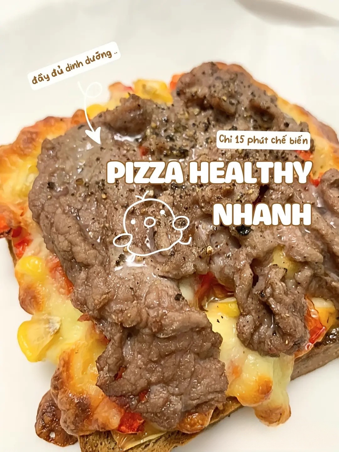 Công thức làm pizza healthy nhanh cho ngày bận rộn.