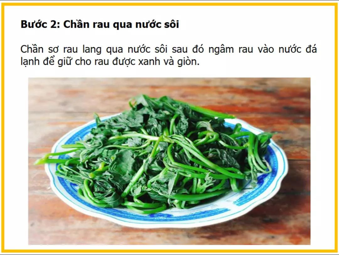 công thức làm rau lang xào tỏi