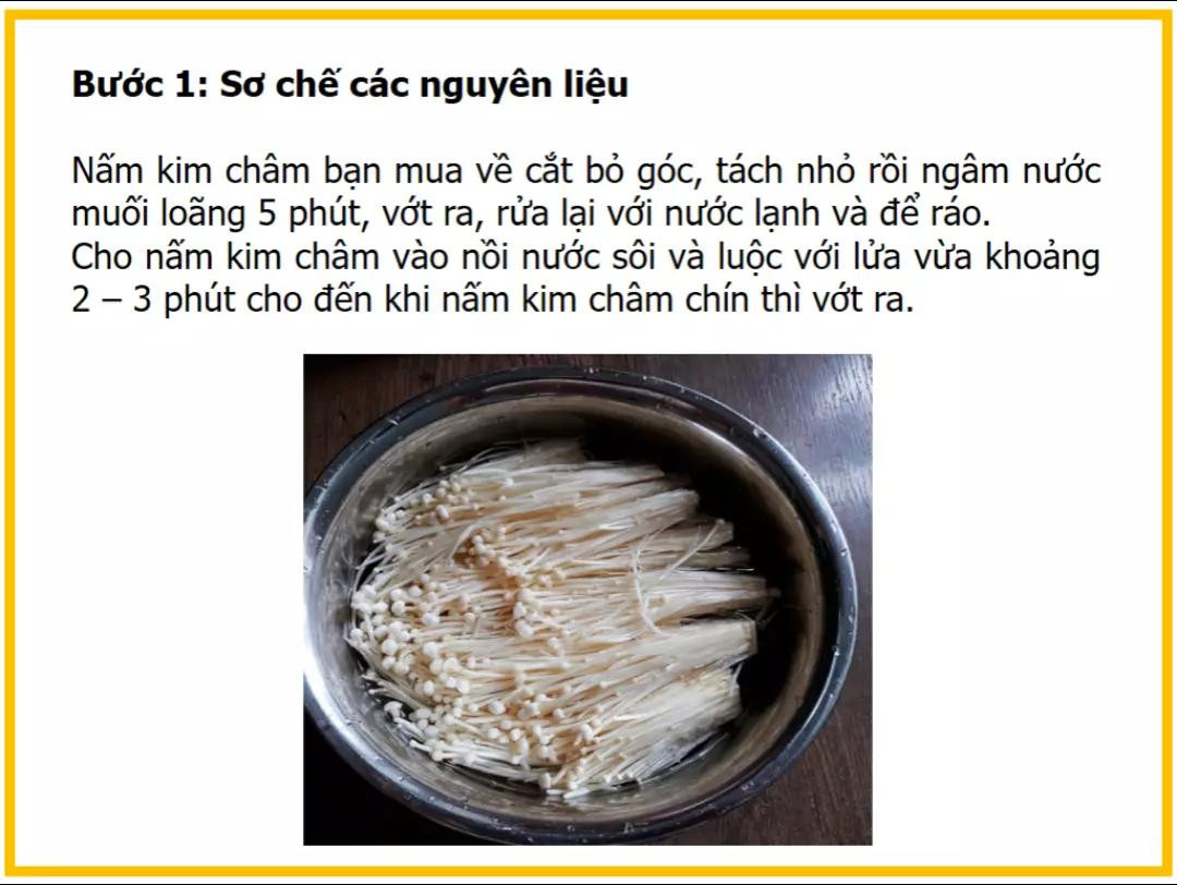 Công thức làm thịt bò xào nấm kim châm