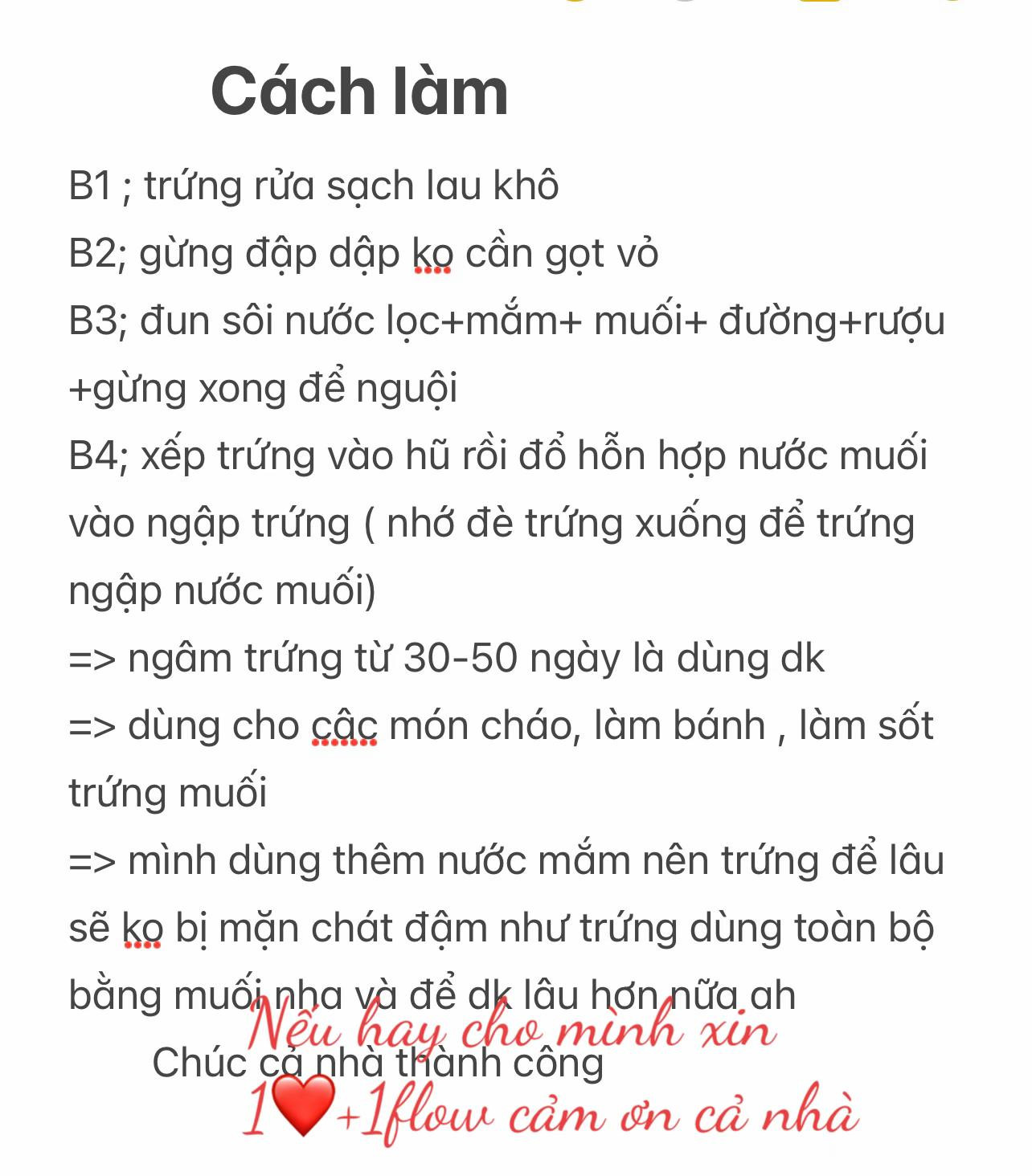 công thức làm trứng muối