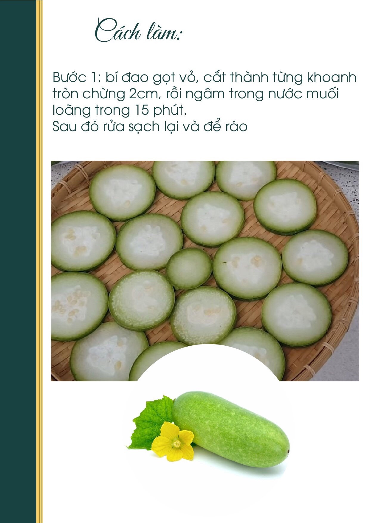 Công thức nấu ăn chay: món bí đao kho tiêu.