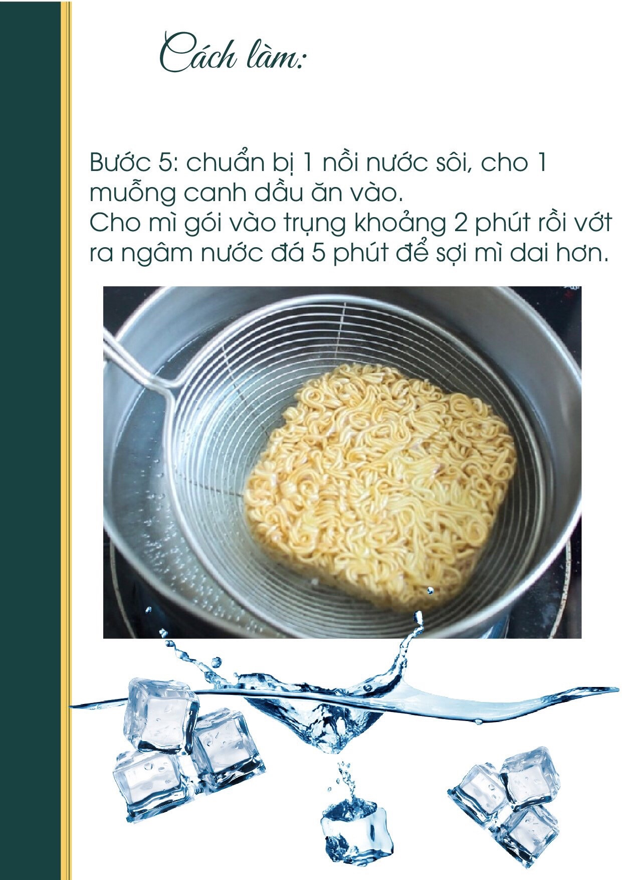 công thức nấu ăn chay món: mì xào ngũ sắc