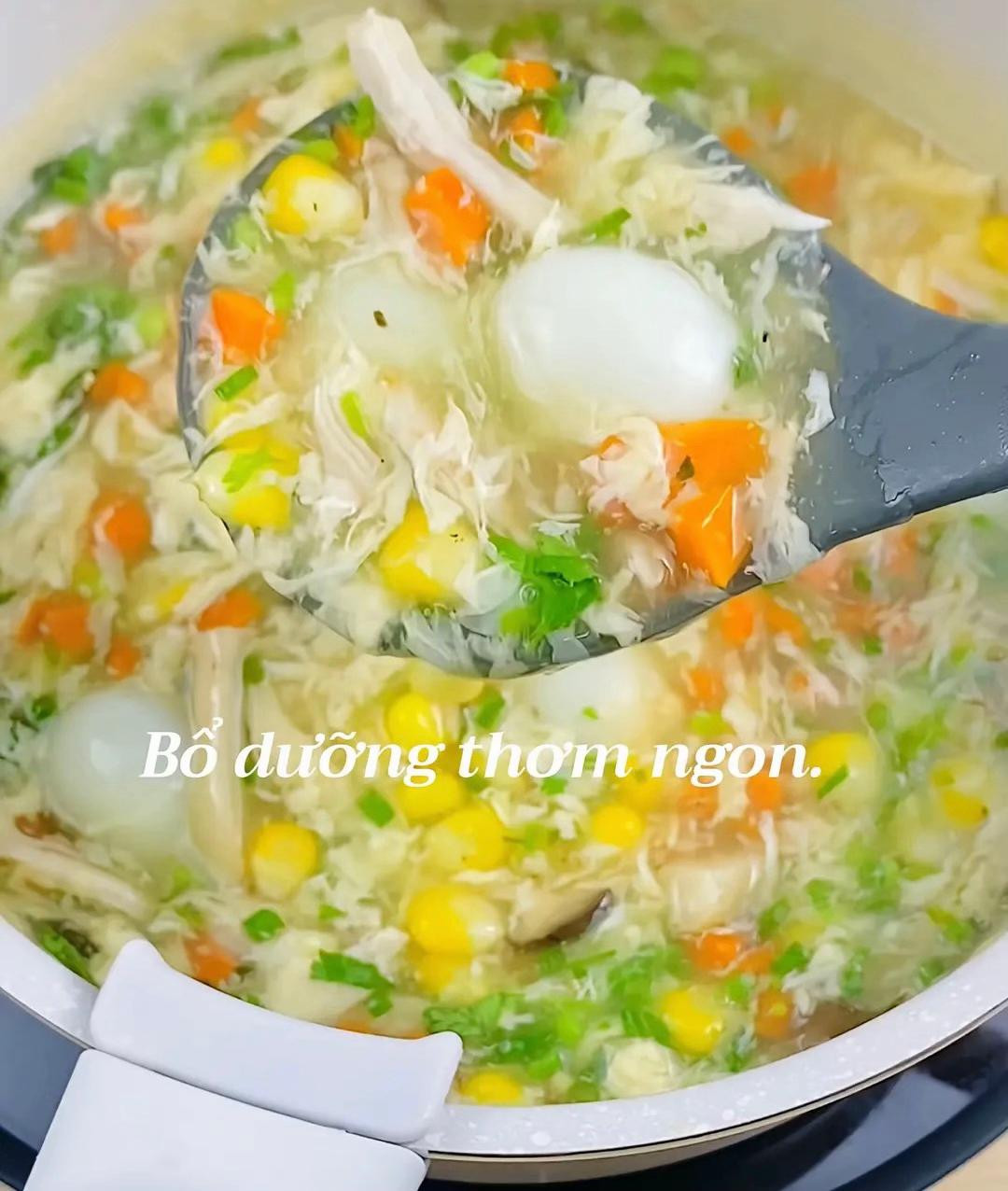 công thúc nấu soup gà nấm