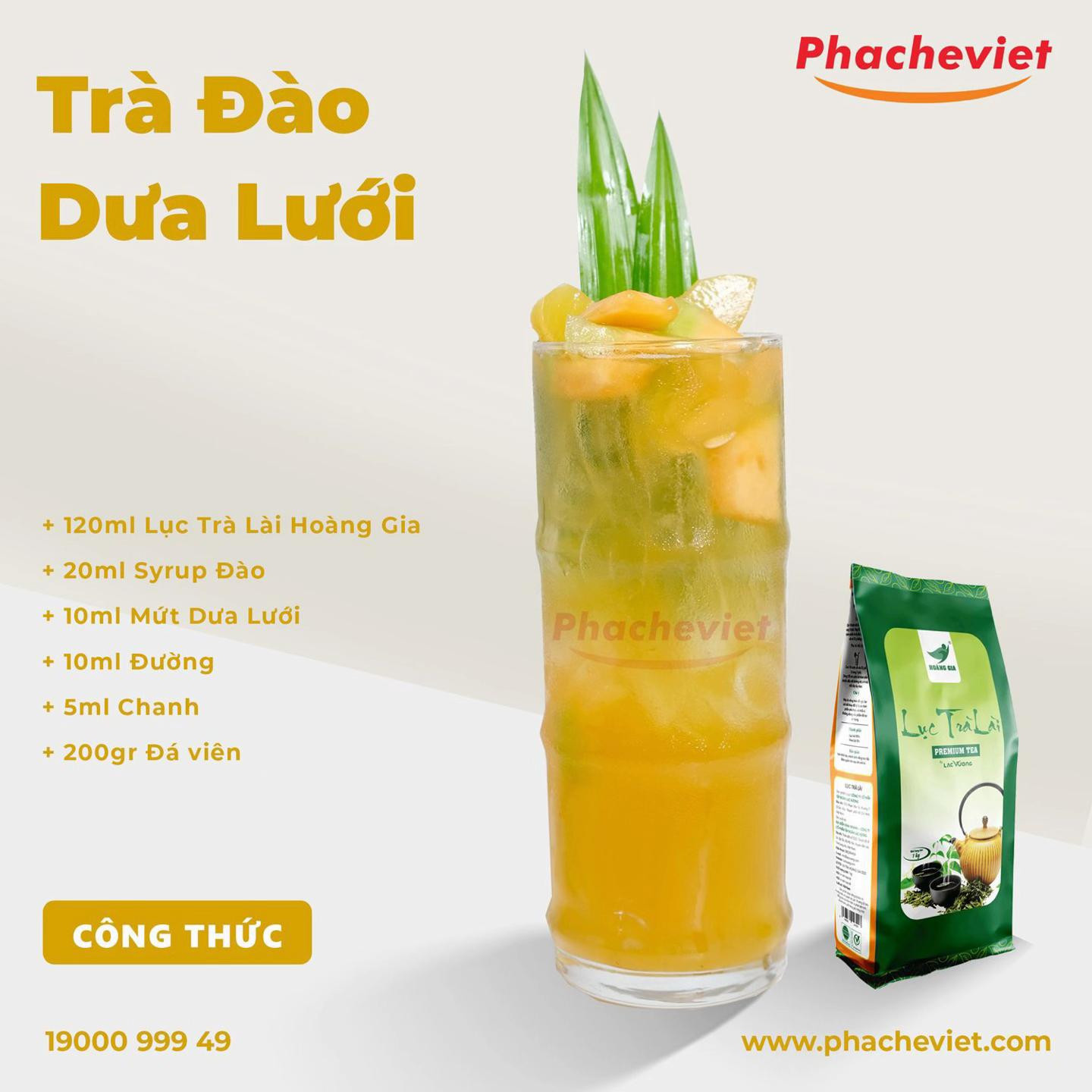 Công thức pha chế Trà Trái Cây ngon, trà xòa ngọc bích, trà đào dưa lưới, matcha côc latte trà dâu ổi hoa hồng.