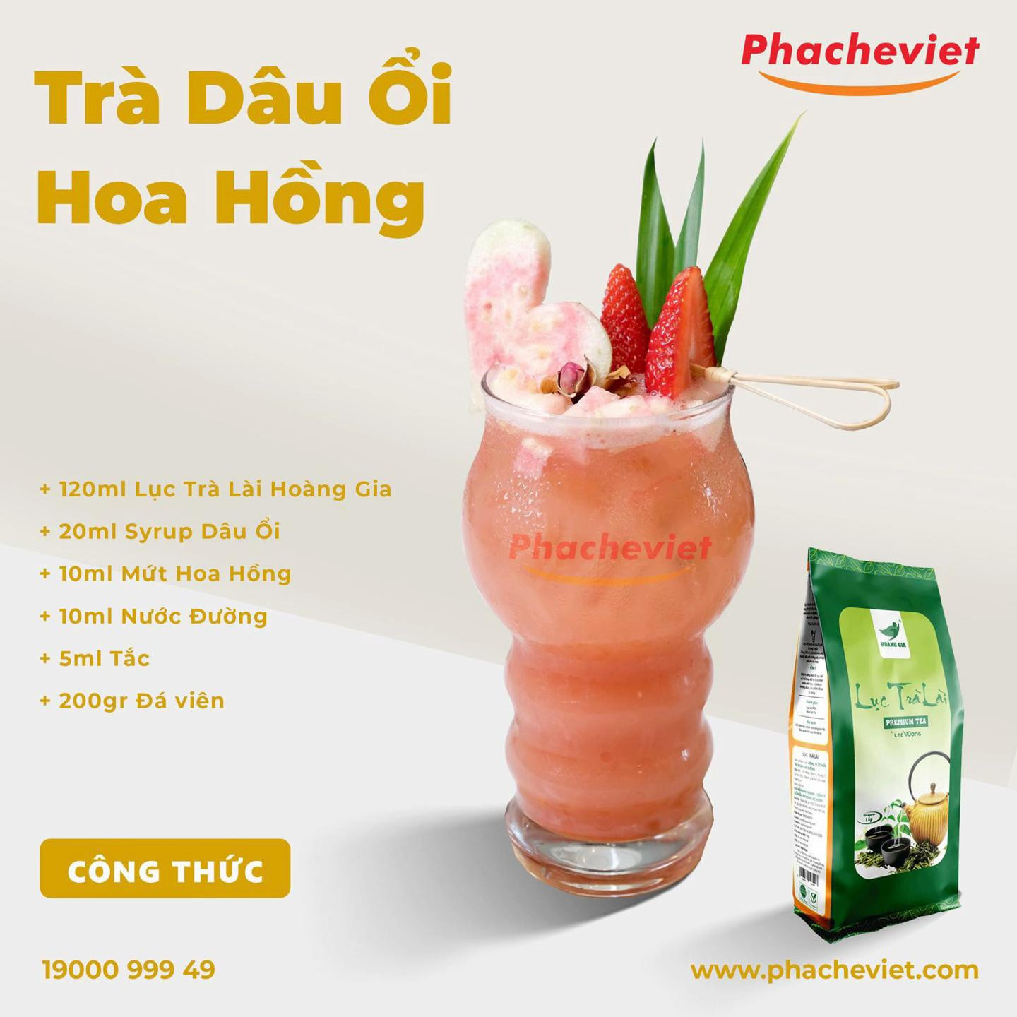 Công thức pha chế Trà Trái Cây ngon, trà xòa ngọc bích, trà đào dưa lưới, matcha côc latte trà dâu ổi hoa hồng.