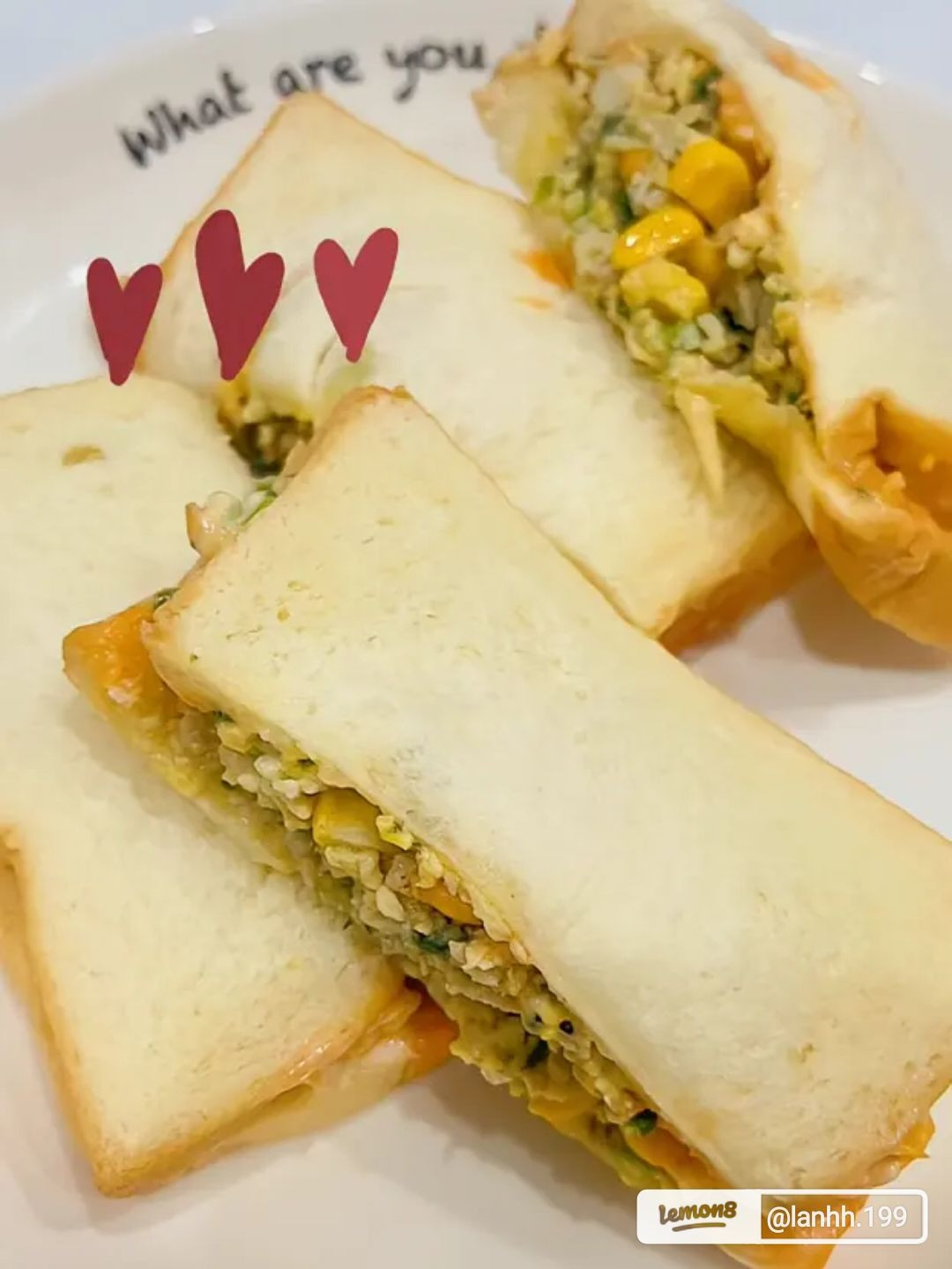 công thức sandwich ngô trứng