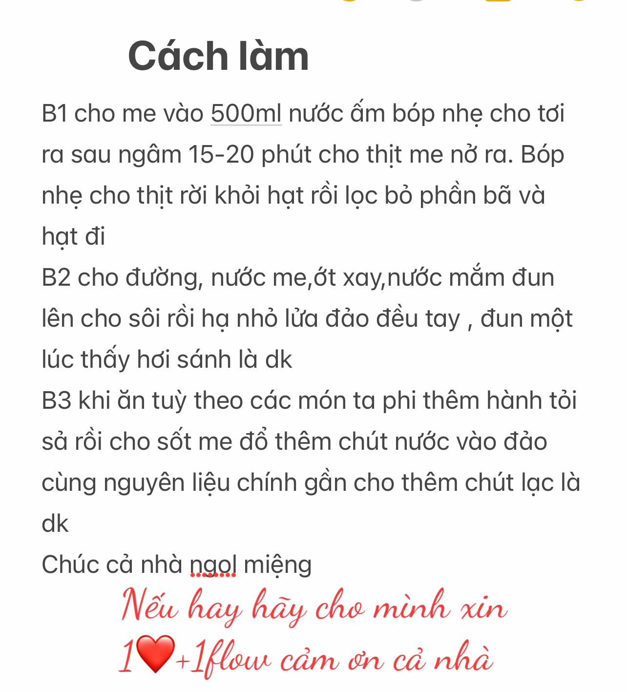 công thức sốt me chua ngọt