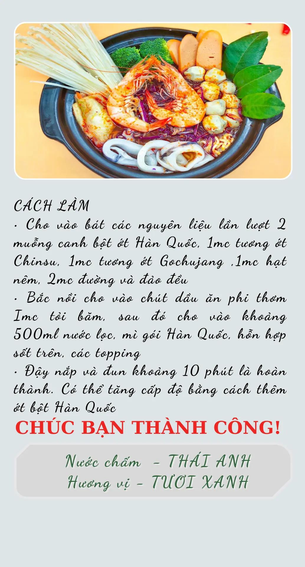 Công thức sốt nấu mì cay tại nhà.