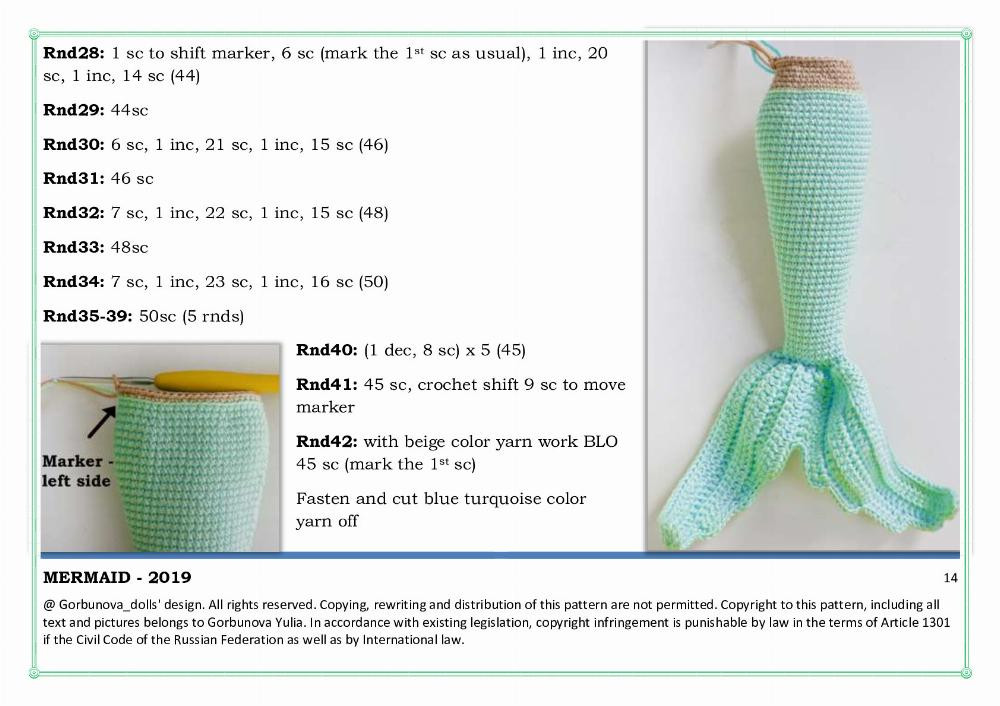 Crochet Mermaid The pattern