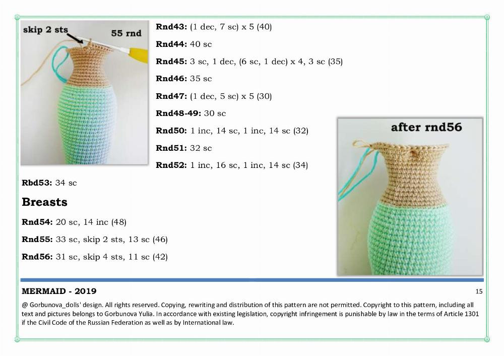 Crochet Mermaid The pattern