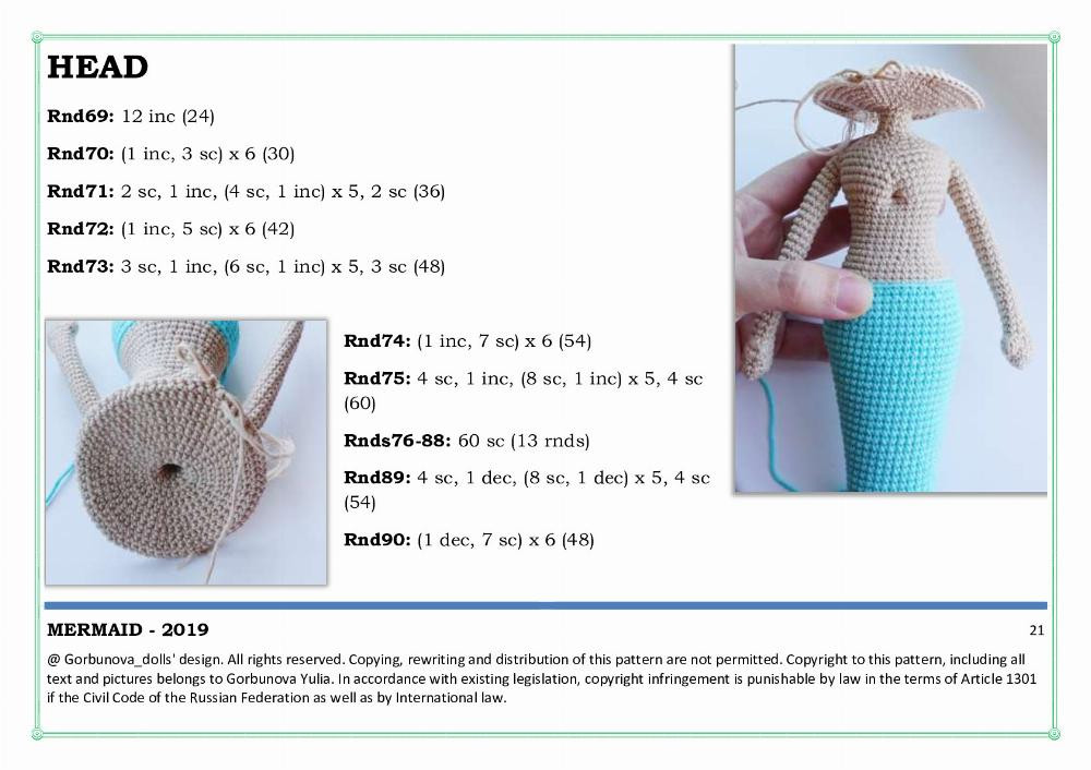 Crochet Mermaid The pattern