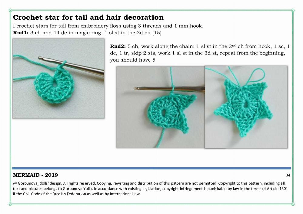 Crochet Mermaid The pattern