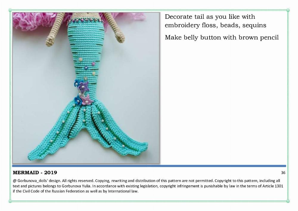 Crochet Mermaid The pattern