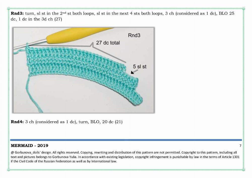 Crochet Mermaid The pattern