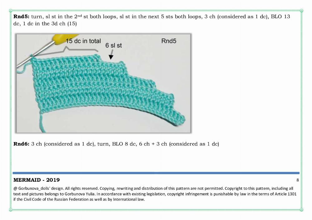 Crochet Mermaid The pattern