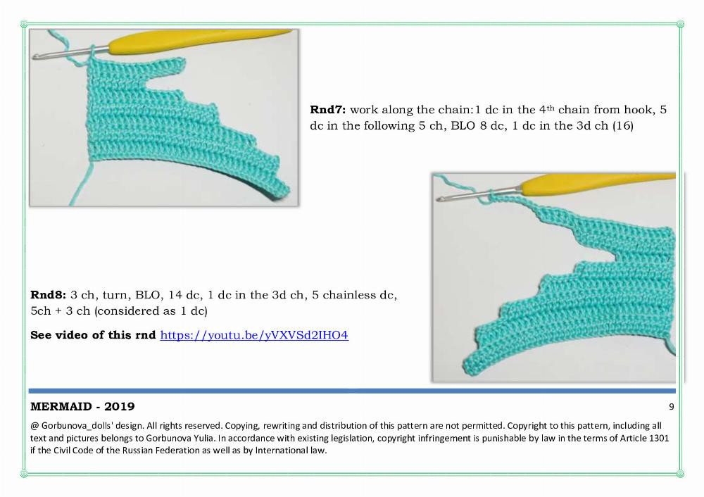 Crochet Mermaid The pattern