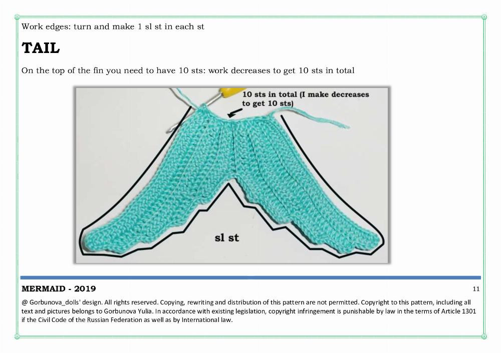 Crochet Mermaid The pattern